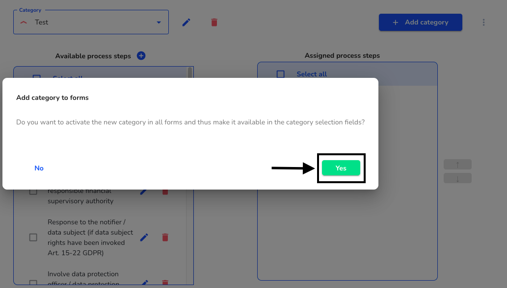 Add category to forms