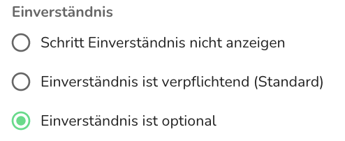 Einverstandnis optional