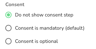 Not show consent