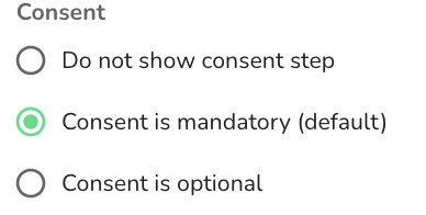 Consent mandatory