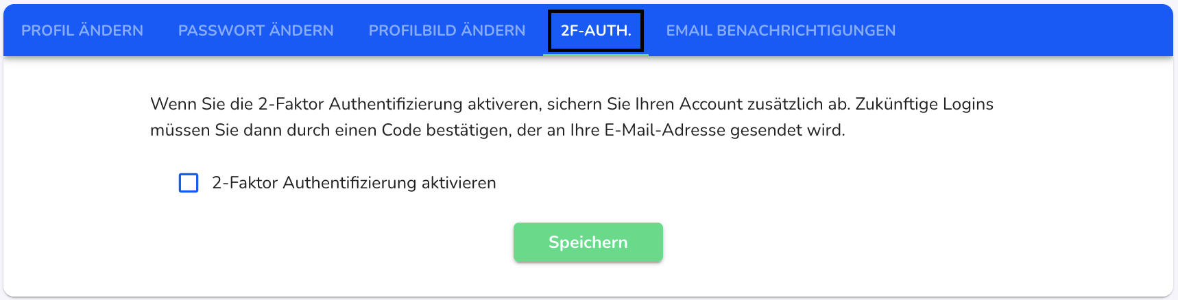 Zu 2faktor auth navigieren