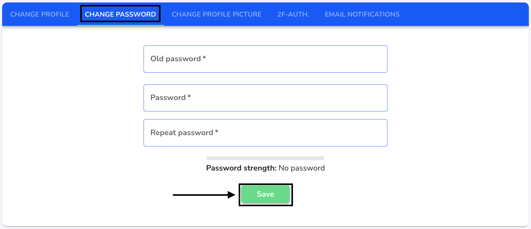 Change password