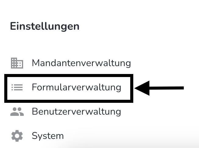 Formularverwaltung