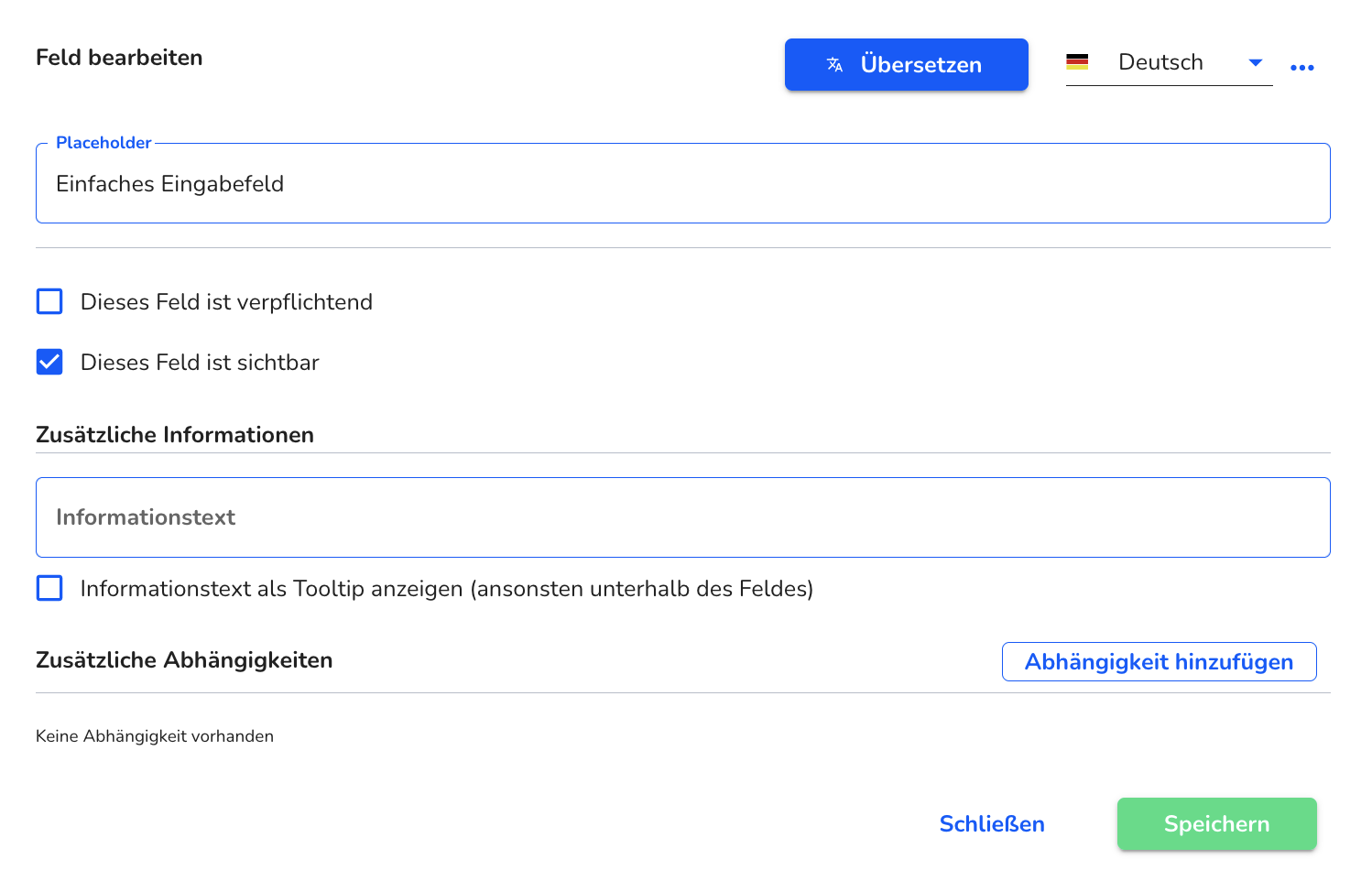 Feld bearbeiten