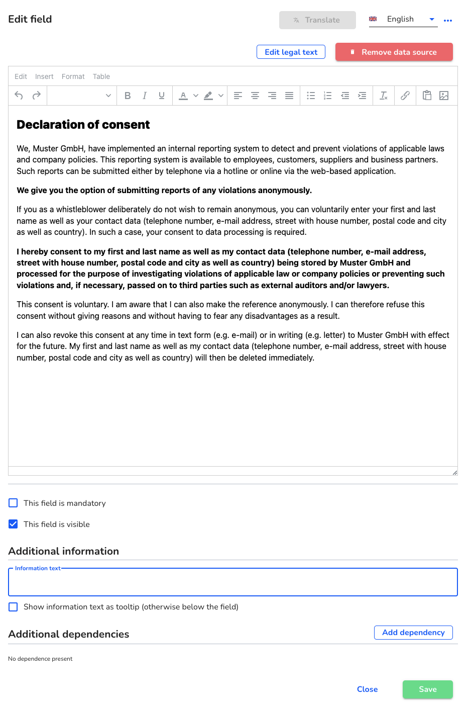 consent form