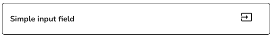 simple input field