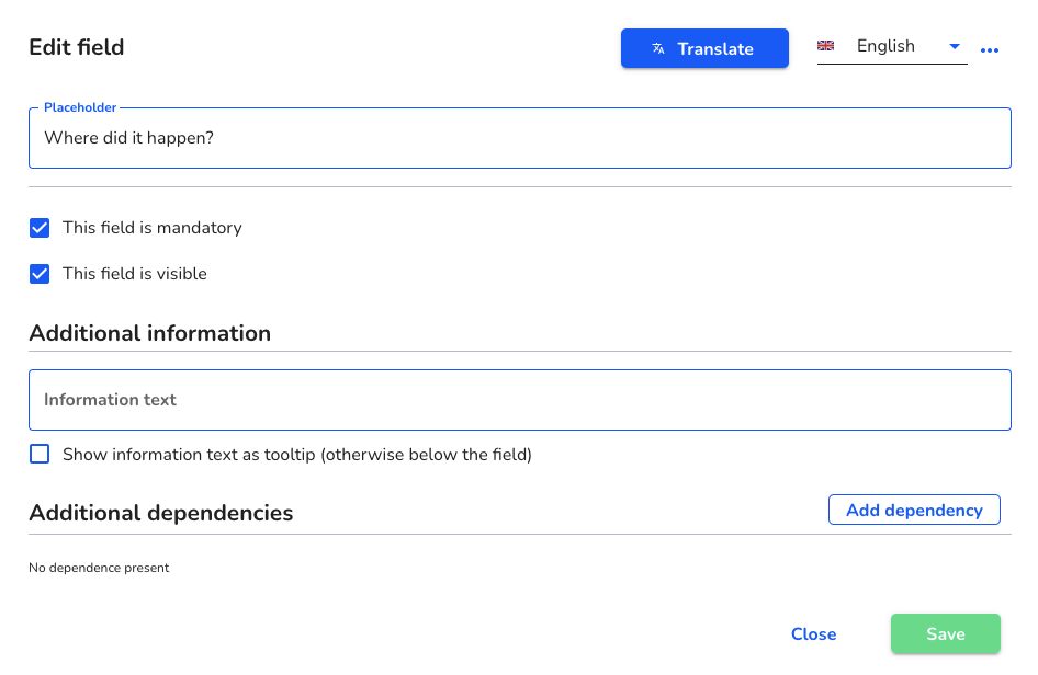 simple input field in form