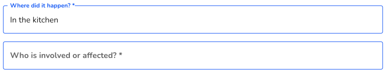 input field