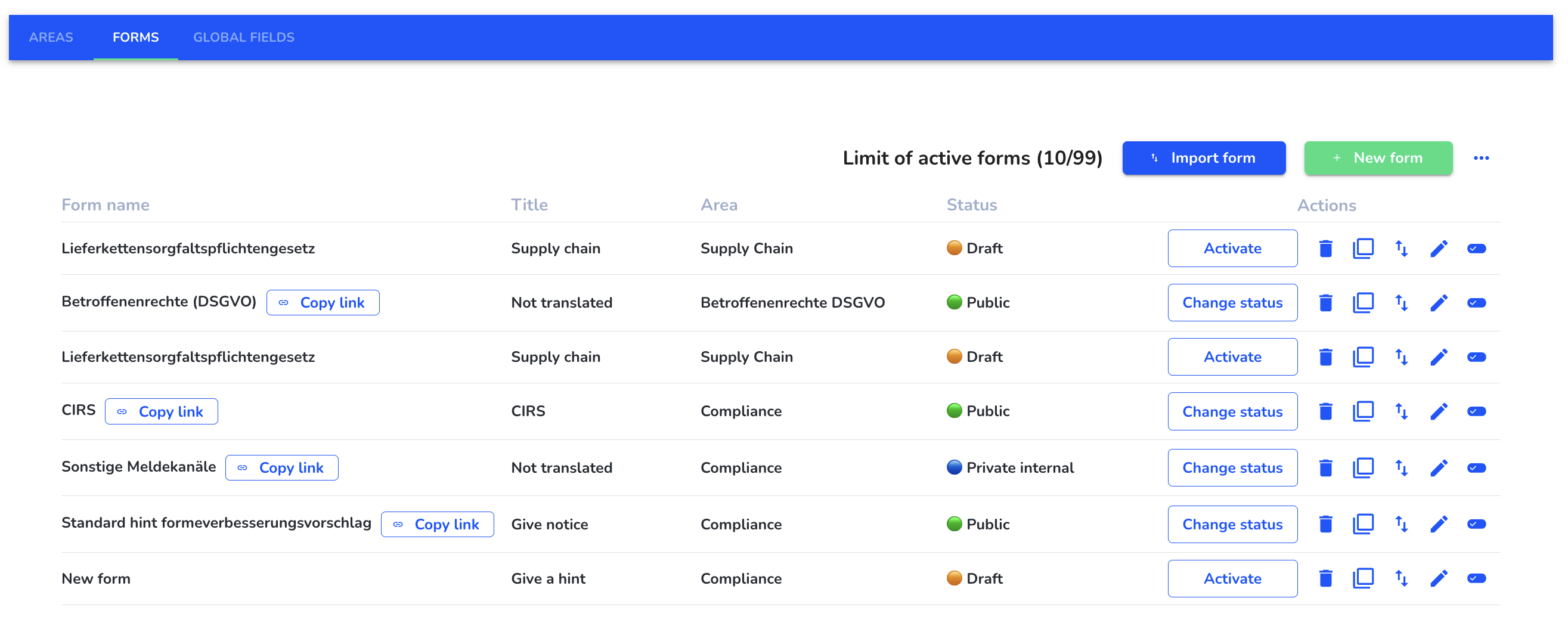 new form added