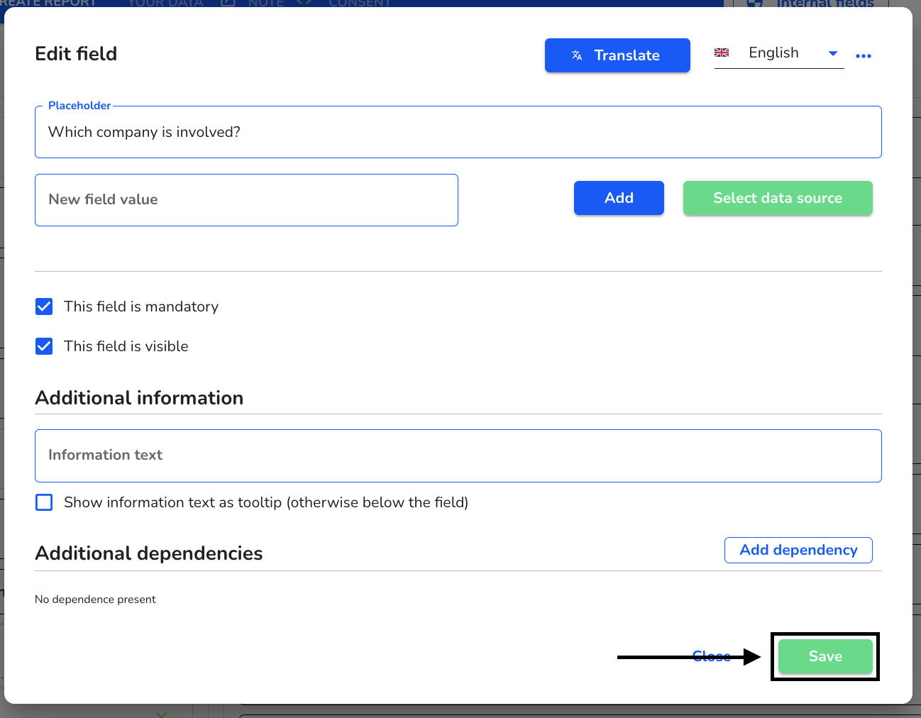 save deleted data source