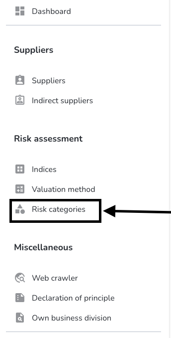 Navigation risk categories