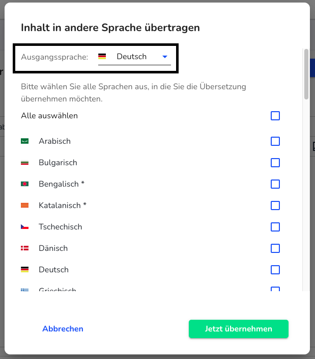 AusgangsSpracheAuswählen