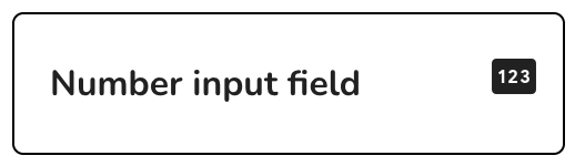 number input field