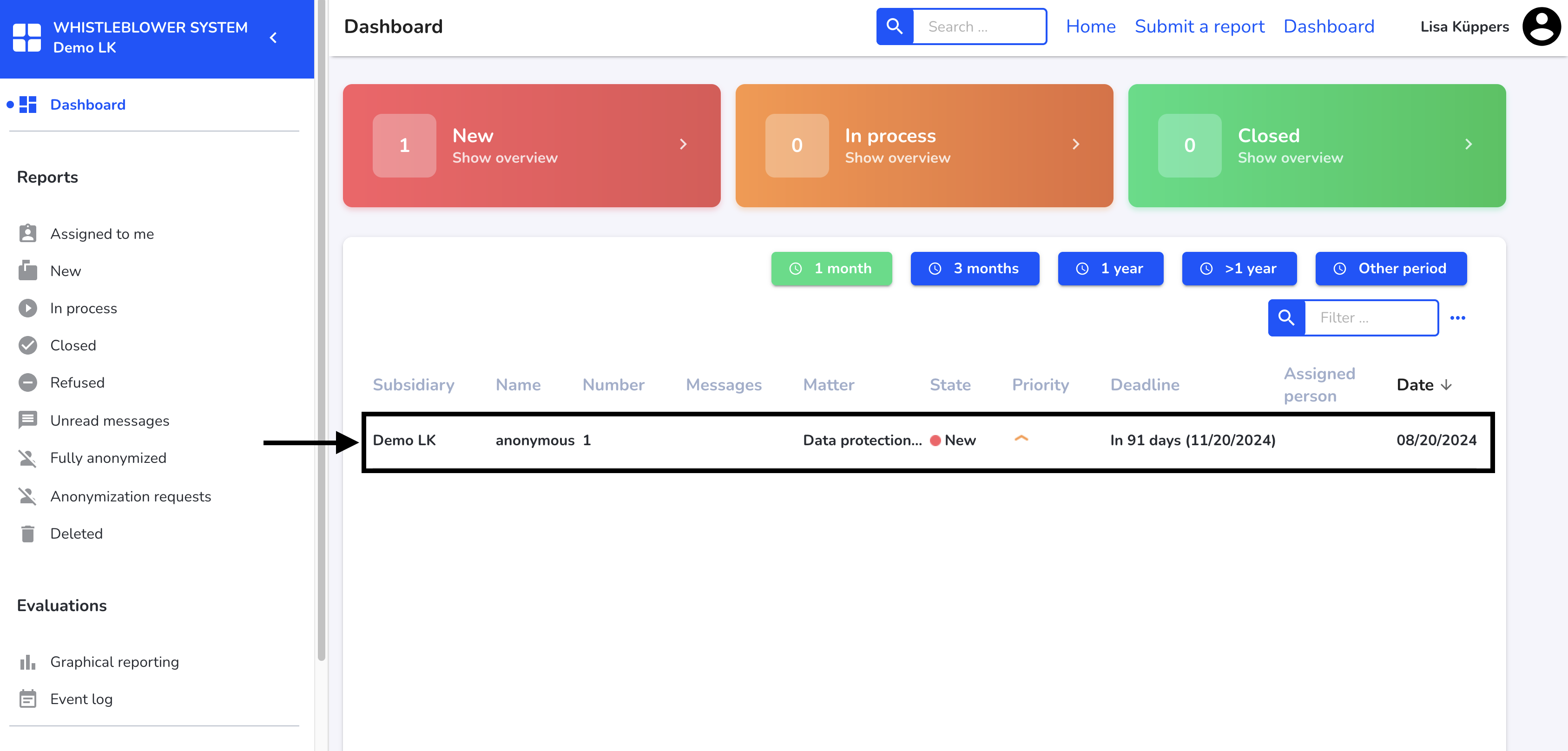 Choose connecting report