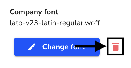 Delete Company font