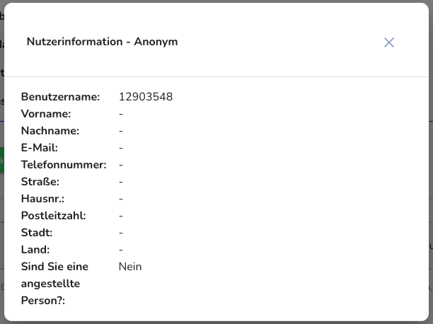 Detaillierte Kontaktinformationen des Hinweisgebers