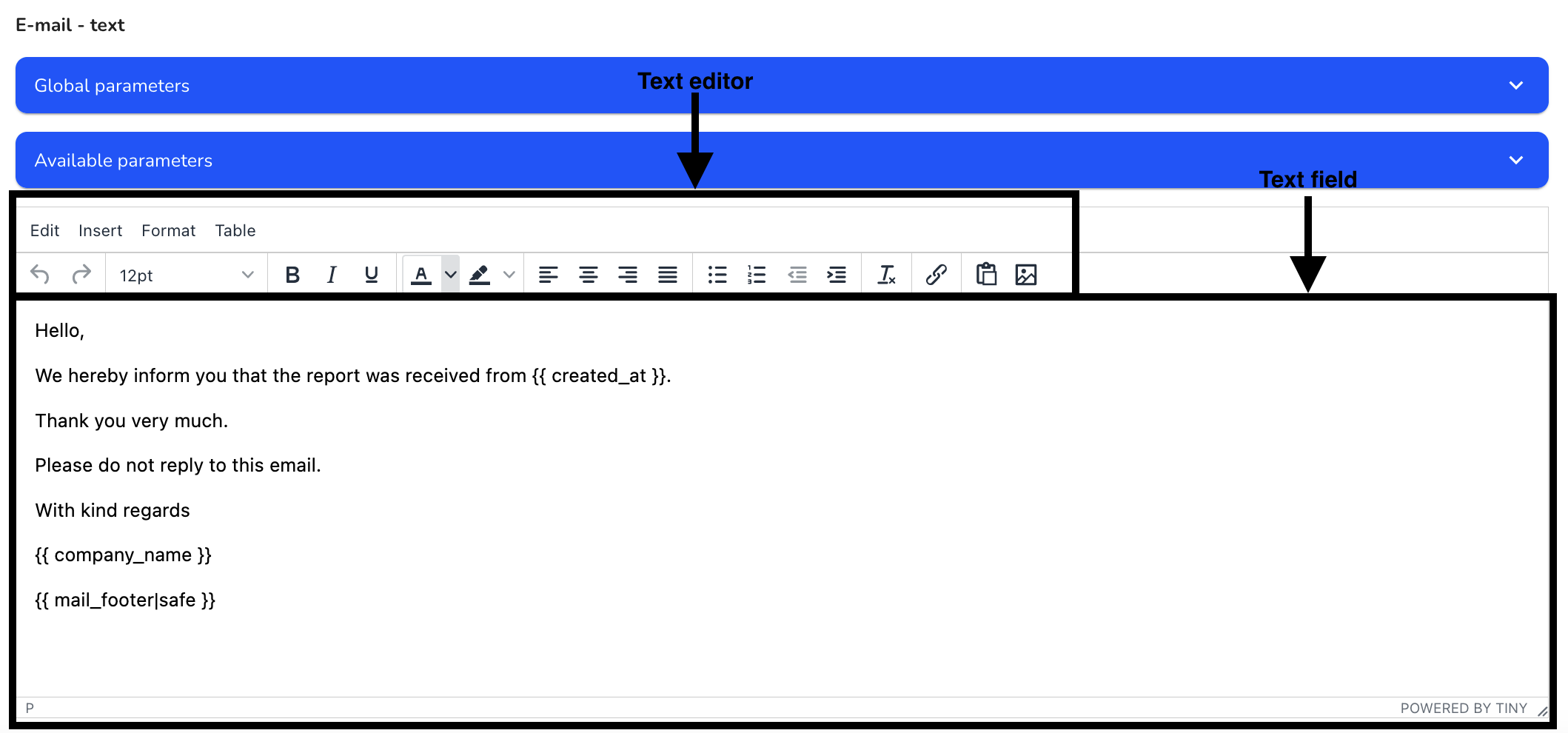 Edit text field