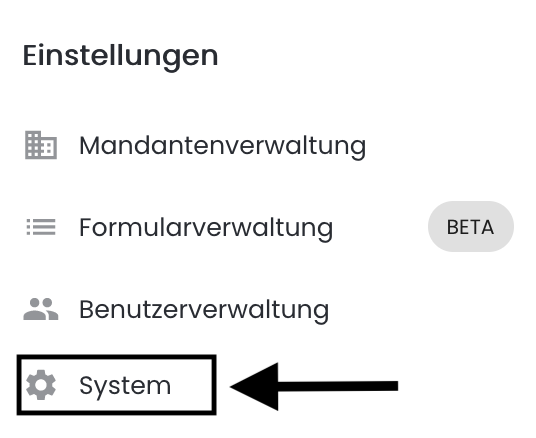 Einstellungen System