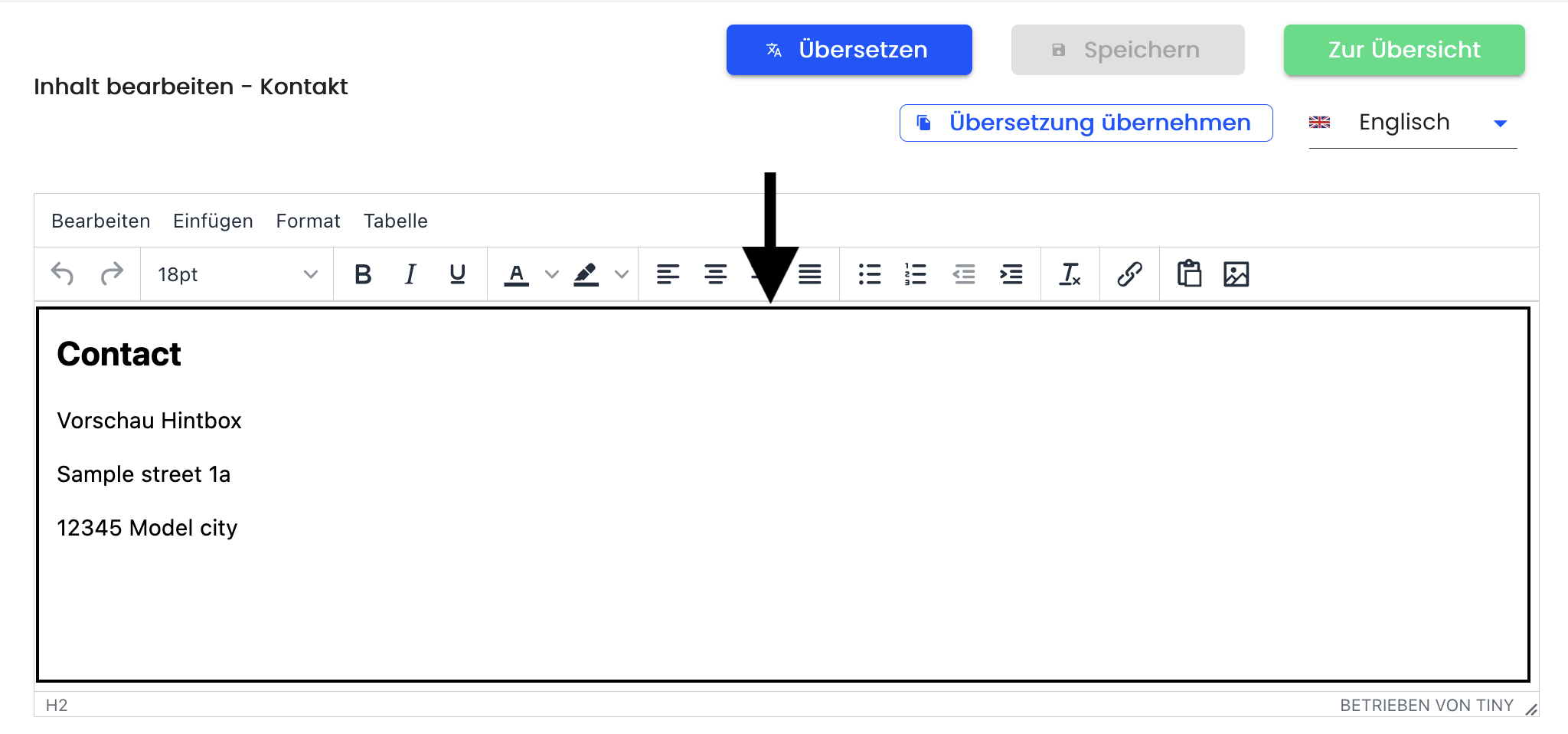 EnglischesTextfeldAnpassen