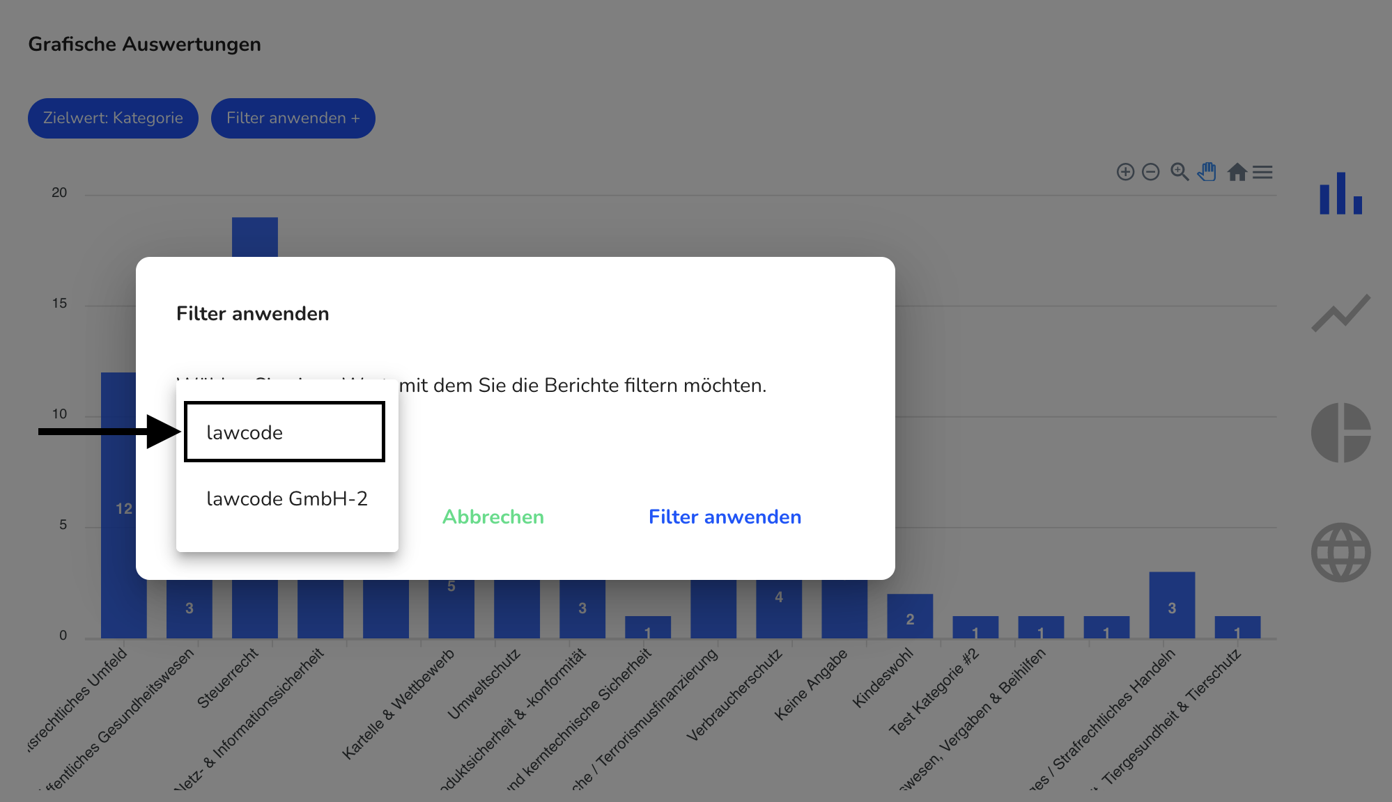 Filter ausgewählt