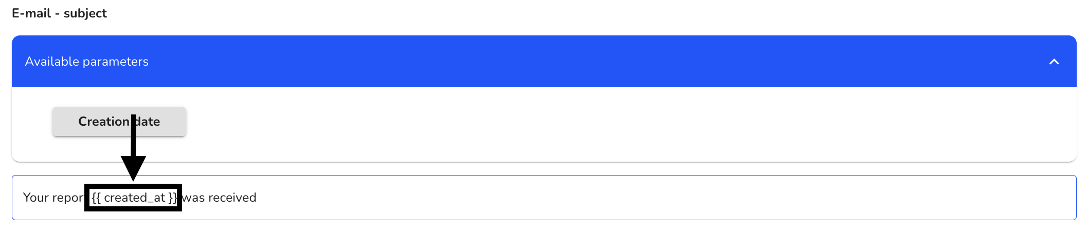 Insert Existing Parameter