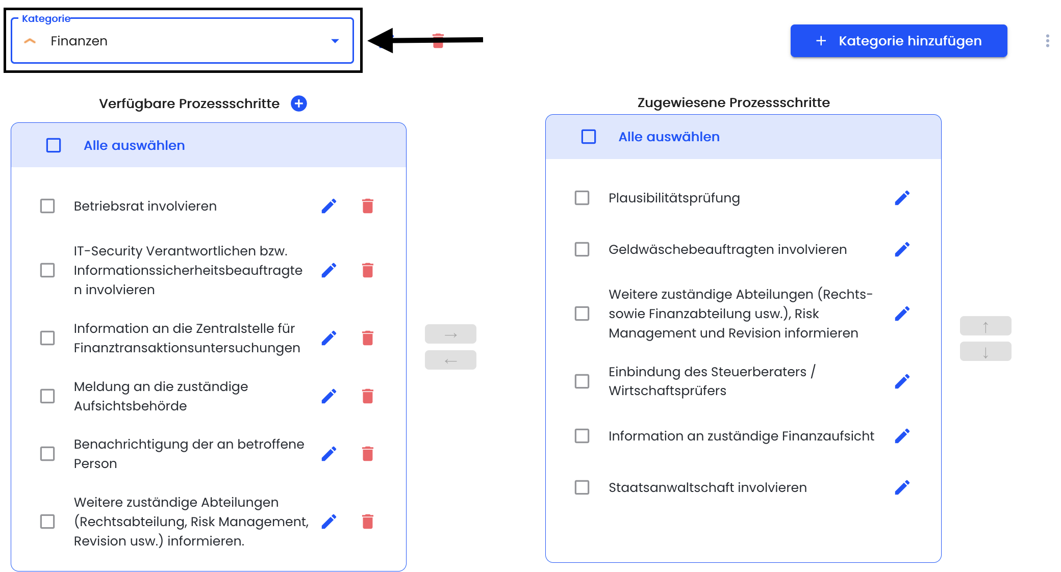 Kategorie auswählen