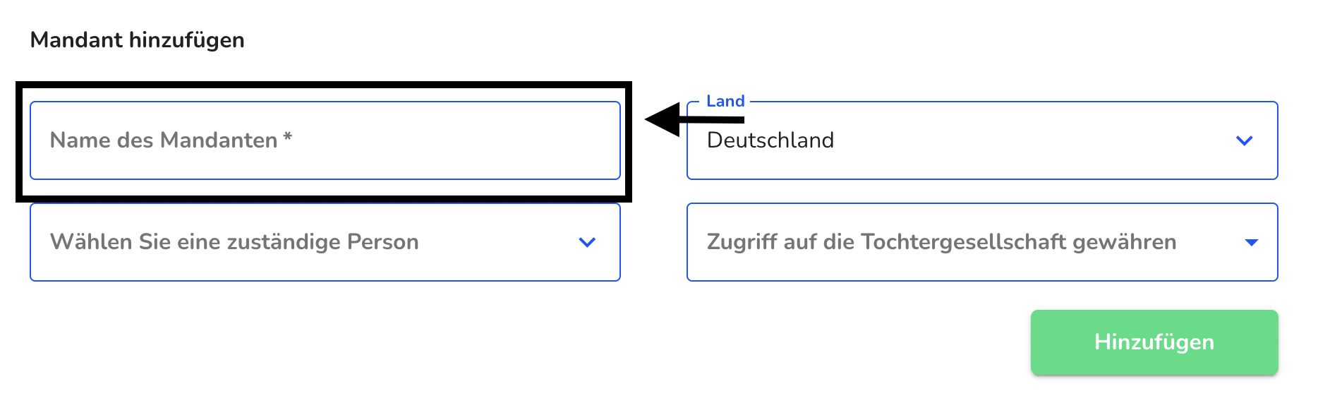 NameDesMandanten