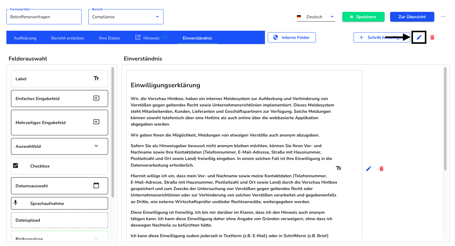 Schritt bearbeiten