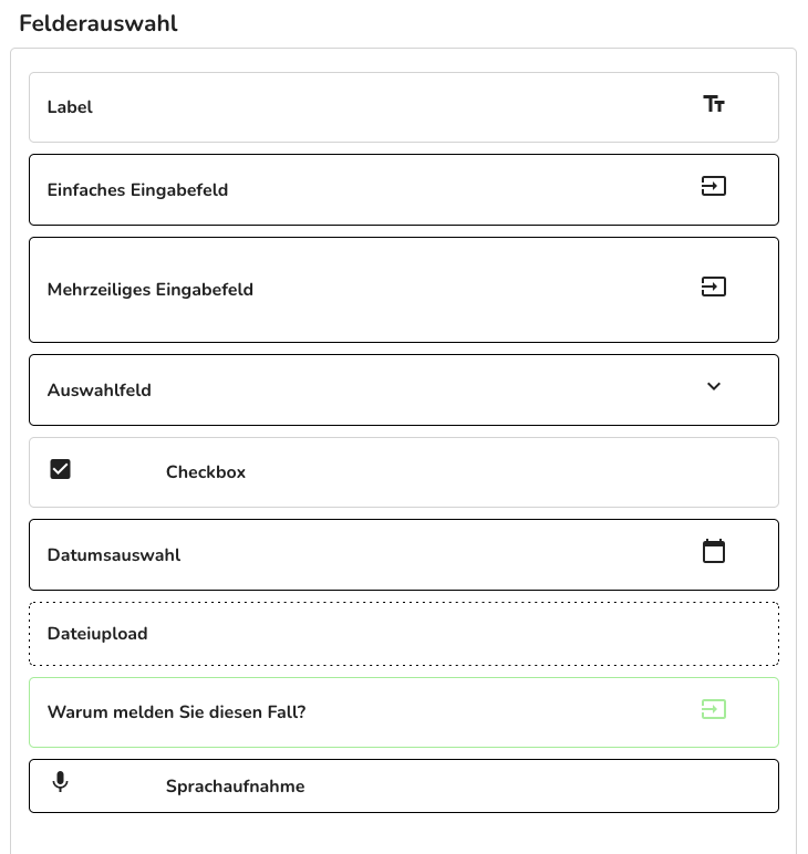 Globales feld hinzugefügt