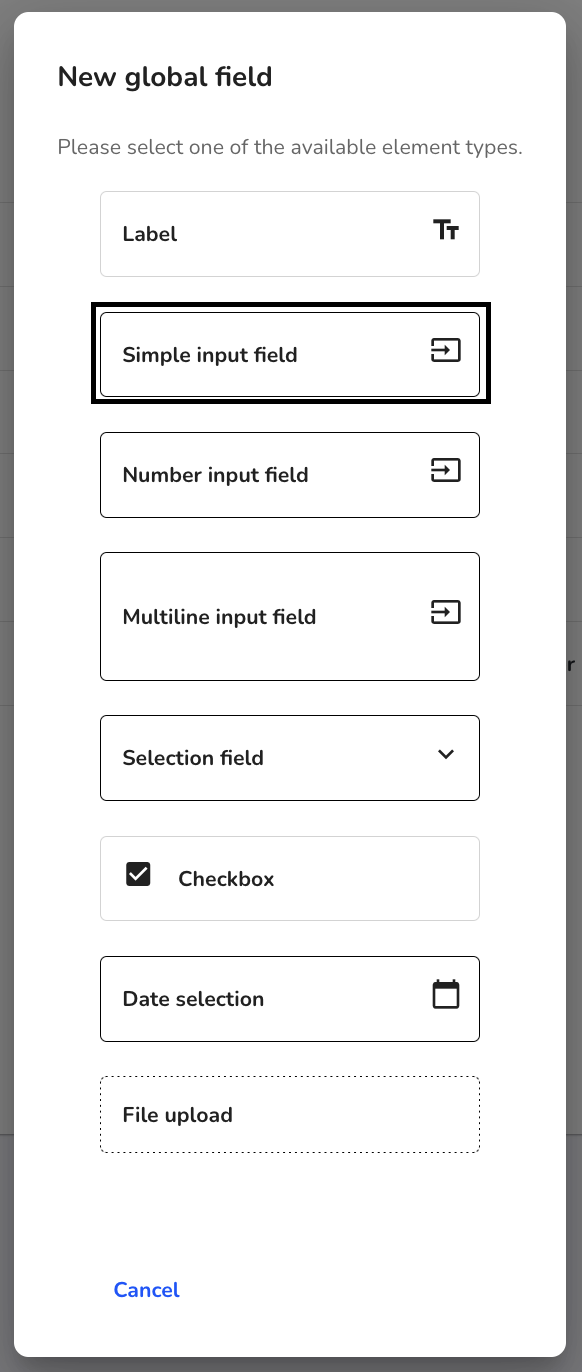 simple input field