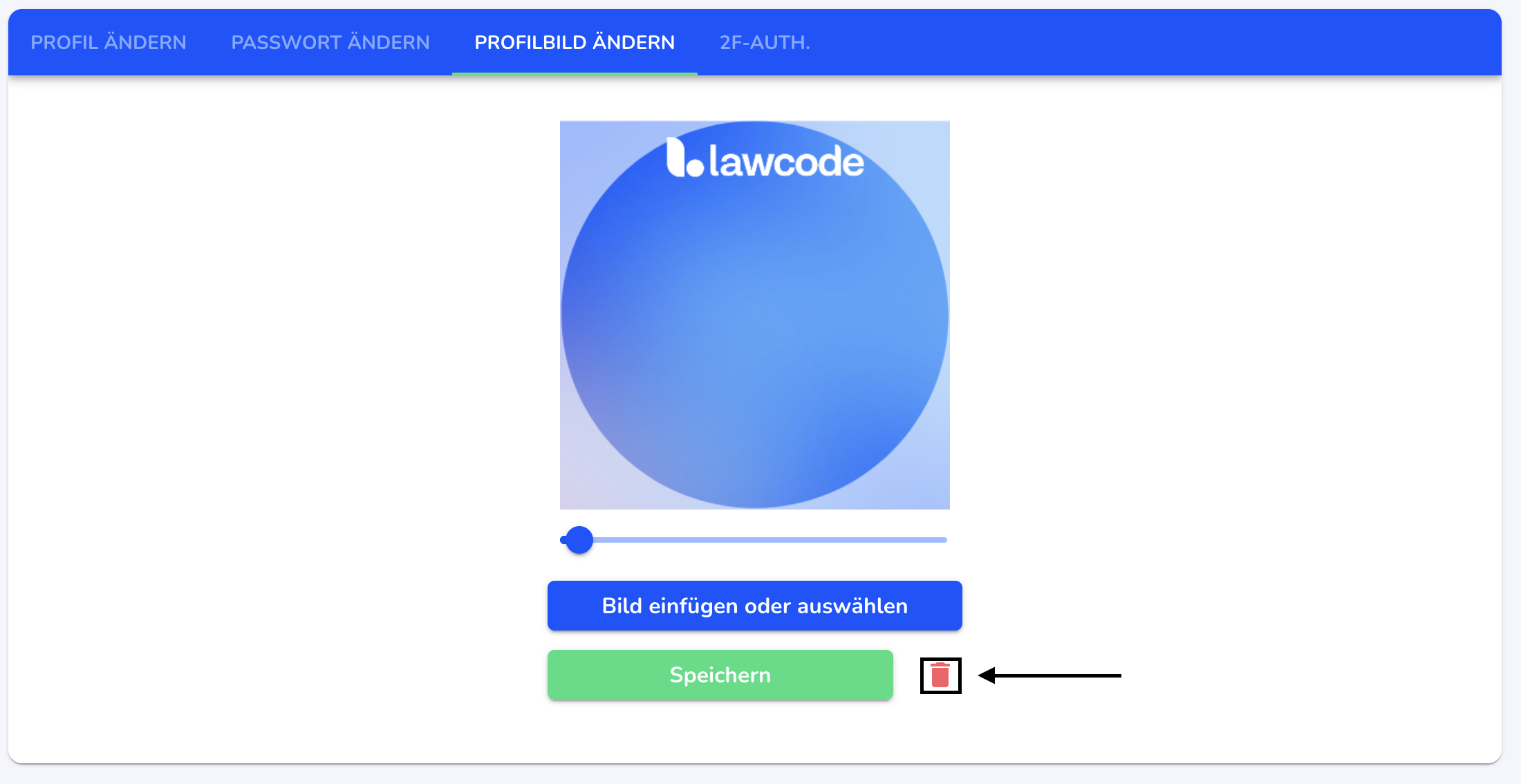 Profilbild löschen