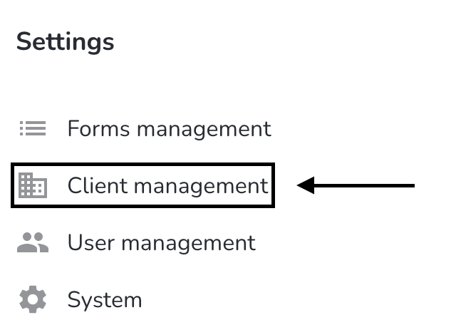 Client management