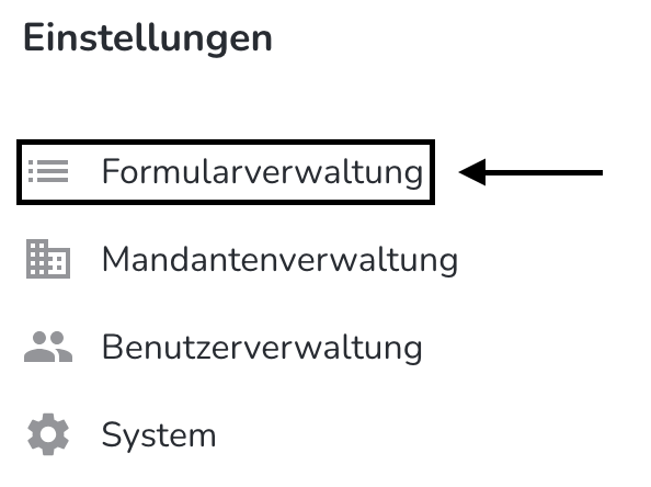 Formularverwaltung