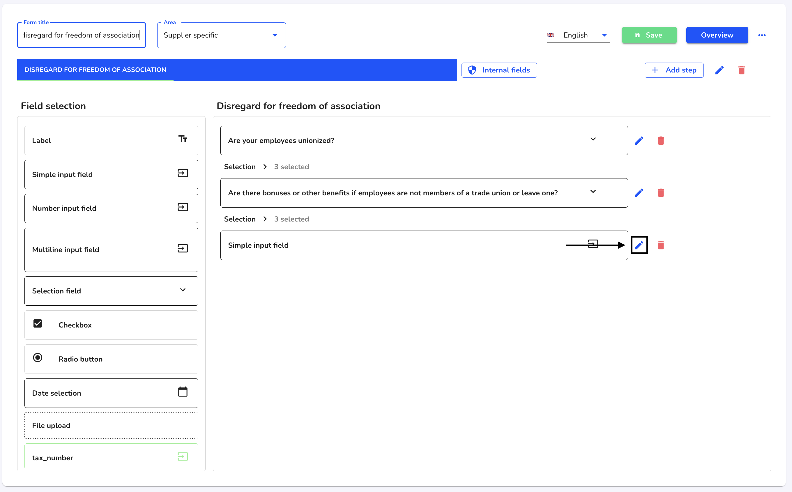 edit simple input field