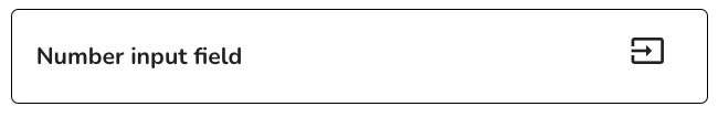 number input field