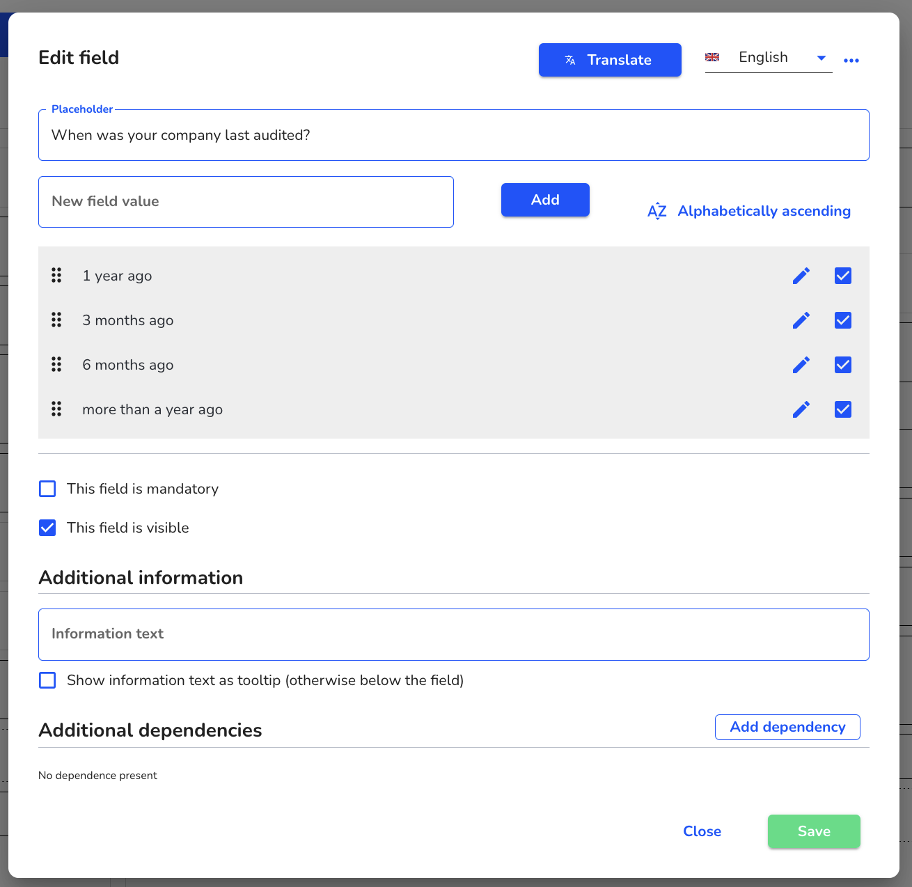 radio button in formmangement