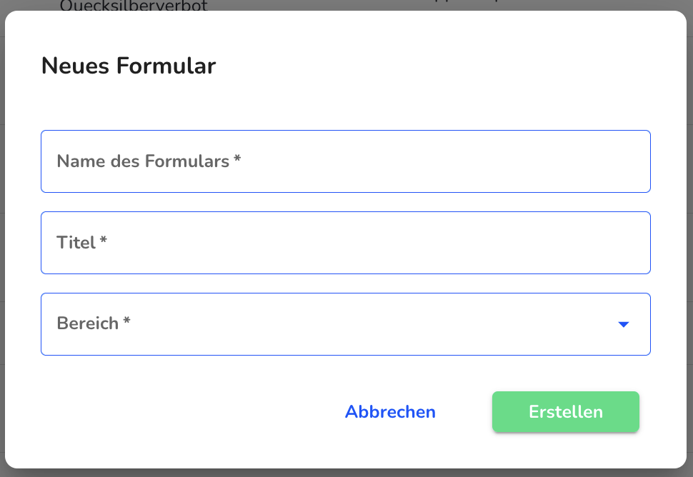 Name und titel formular