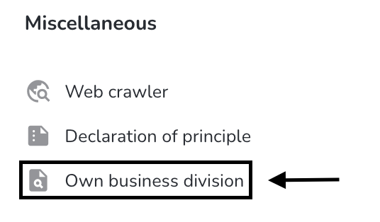 own business division