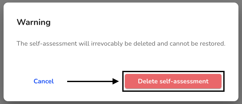 delete self assessment