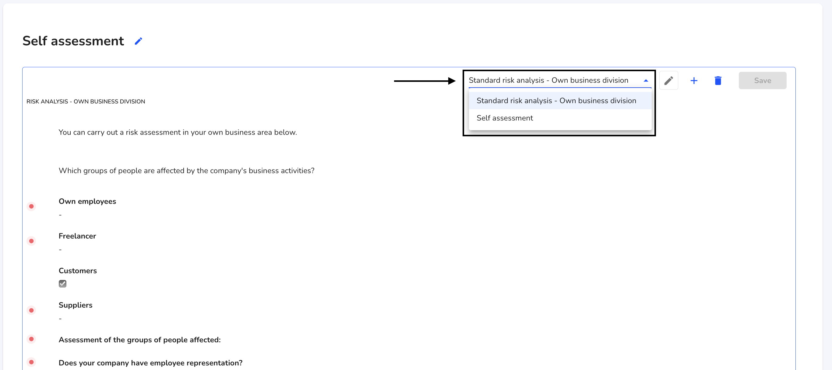 switsch forms self assessment