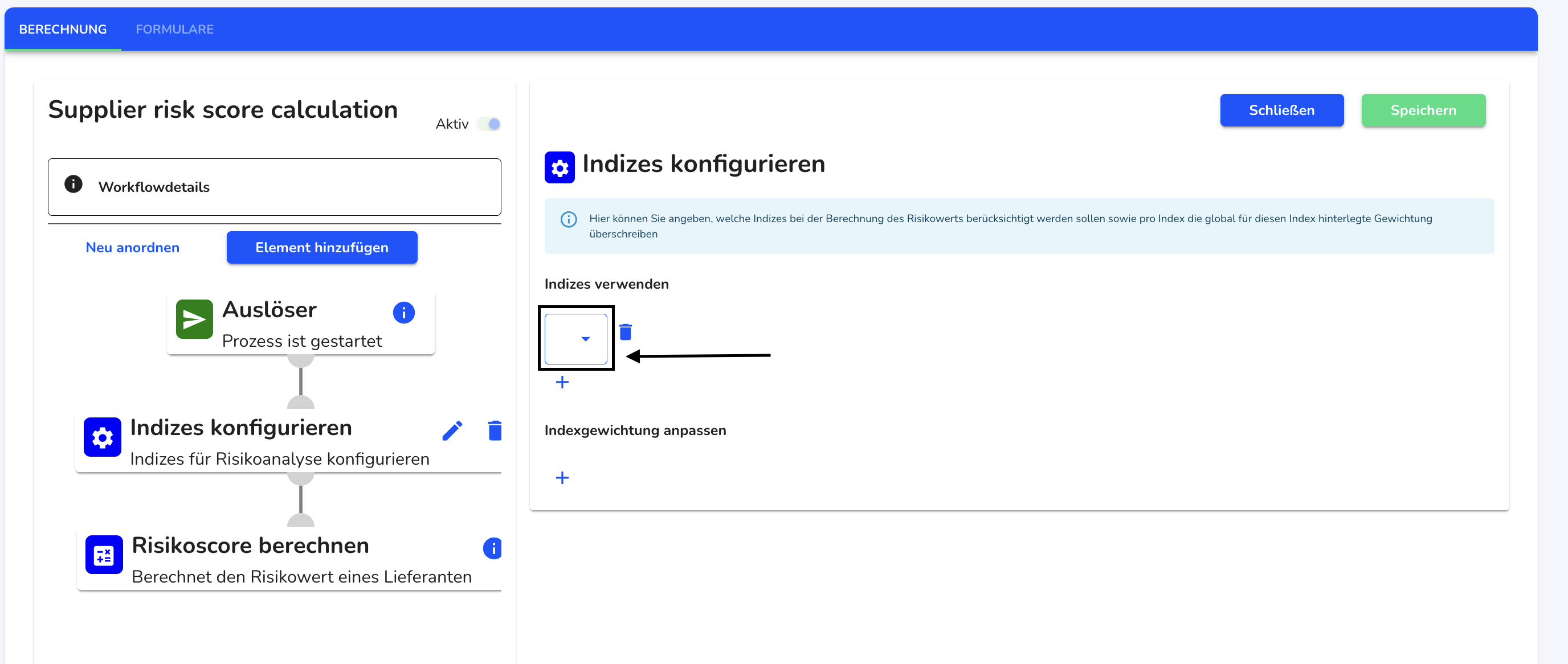 Indize auswahl