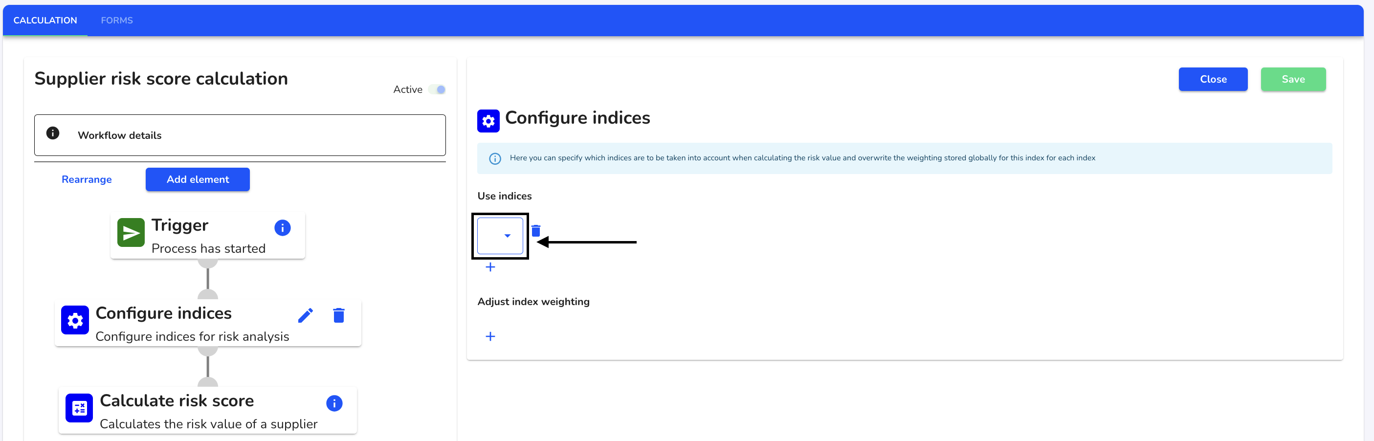 add use indices