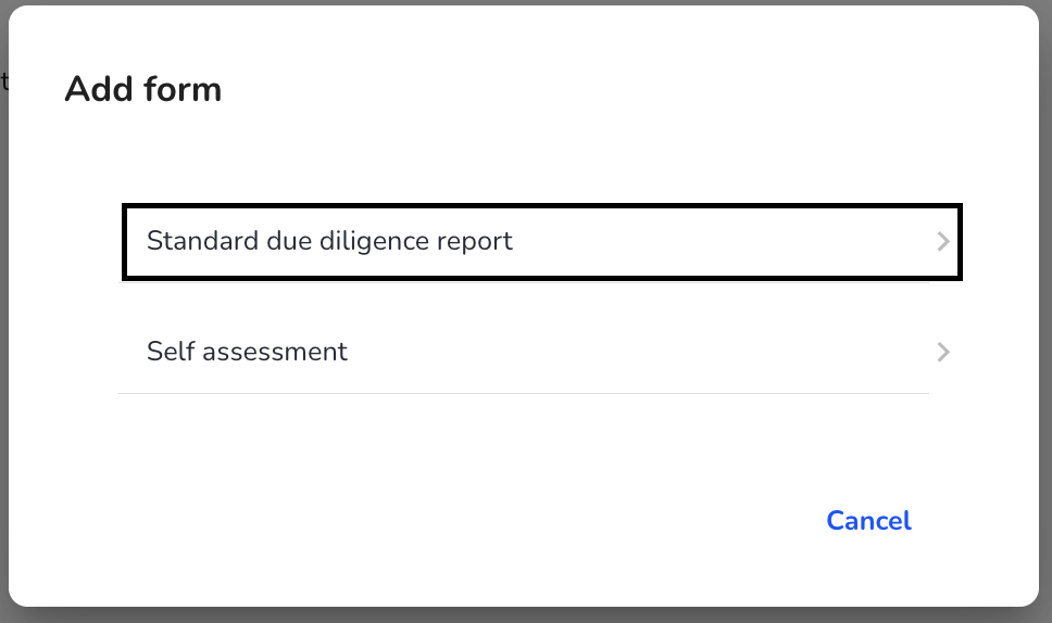 standard due diligence report