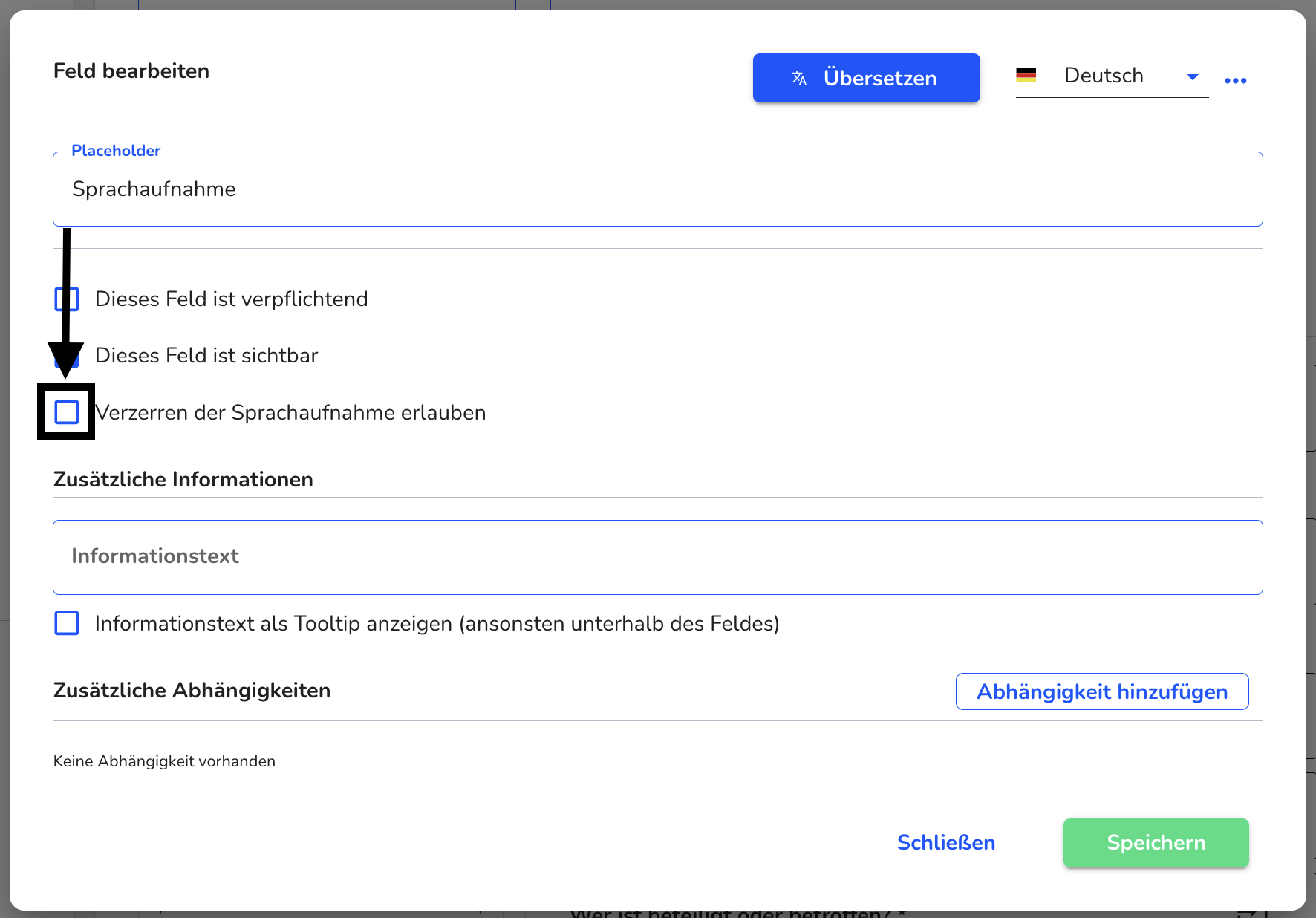 Stimmverzerrung aktivieren