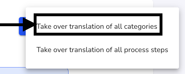 Take over translation categories