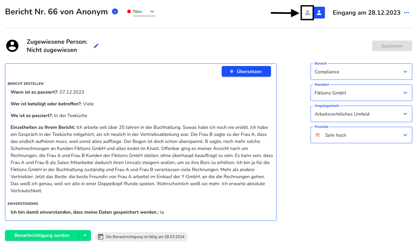 Wechsel zur Anonymisierten Version